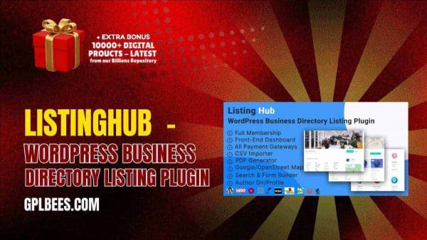 Listinghub  - Wordpress Business Directory Listing Plugin At Best Price - Gpl Bees