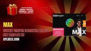MAX – Content Creator Elementor Pro Full Site Template Kit - Buy GPL 133 at Best Price