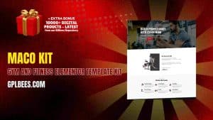 Maco Kit – Gym and Fitness Elementor Template Kit - Buy GPL 129 at Best Price