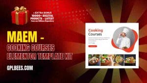 Maem – Cooking Courses Elementor Template Kit - Buy GPL 129 at Best Price