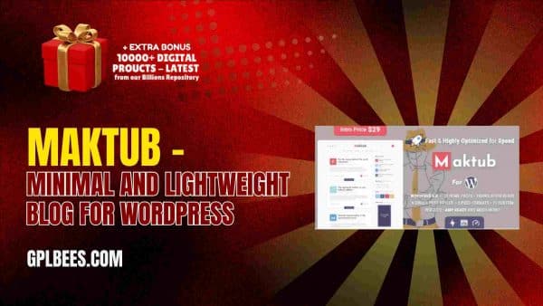 Maktub – Minimal And Lightweight Blog For Wordpress At Best Price - Gpl Bees
