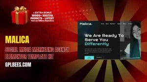 Malica – Social Media Marketing Agency Elementor Template Kit - Buy GPL 130 at Best Price