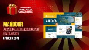 Mandoor – Construction Elementor Pro Template Kit - Buy GPL 131 at Best Price