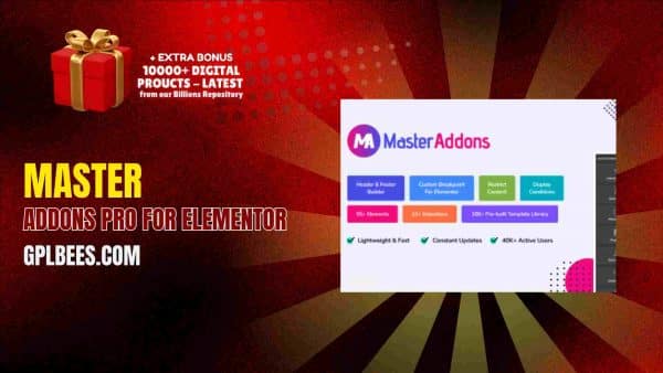 Master Addons Pro For Elementor At Best Price - Gpl Bees