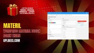 Materil WordPress Material Design Admin Theme - Buy GPL 294 at Best Price