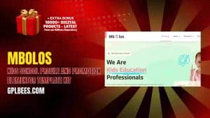 Mbolos – Kids School Profile and Promotion Elementor Template Kit - Buy GPL 133 at Best Price