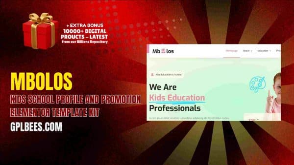 Mbolos – Kids School Profile And Promotion Elementor Template Kit At Best Price - Gpl Bees