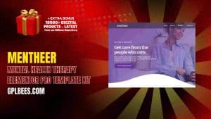 Mentheer – Mental Health Therapy Elementor Pro Template Kit - Buy GPL 137 at Best Price