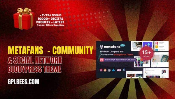 Metafans  - Community &Amp; Social Network Buddypress Theme At Best Price - Gpl Bees