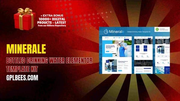 Minerale – Bottled Drinking Water Elementor Template Kit At Best Price - Gpl Bees