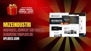 Mizeindustri – Corporate, Industry and Factory Elementor Template Kit - Buy GPL 140 at Best Price