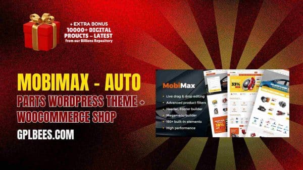 Mobimax – Auto Parts Wordpress Theme + Woocommerce Shop At Best Price - Gpl Bees