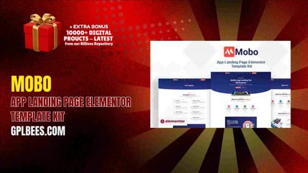 Mobo – App Landing Page Elementor Template Kit At Best Price - Gpl Bees