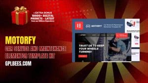 Motorfy – Car Service and Maintenance Elementor Template Kit - Buy GPL 142 at Best Price