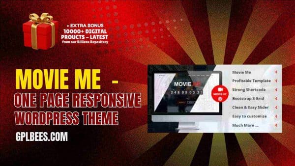 Movie Me  - One Page Responsive Wordpress Theme At Best Price - Gpl Bees