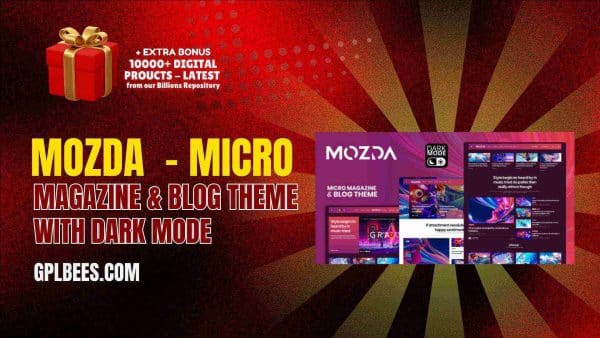 Mozda  - Micro Magazine &Amp; Blog Theme With Dark Mode At Best Price - Gpl Bees