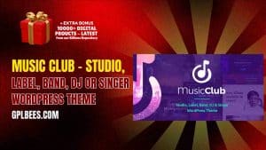 Music Club – Studio, Label, Band, DJ or Singer WordPress Theme - Buy GPL 318 at Best Price