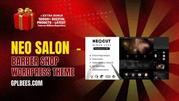 Neo Salon  - Barber Shop Wordpress Theme At Best Price - Gpl Bees
