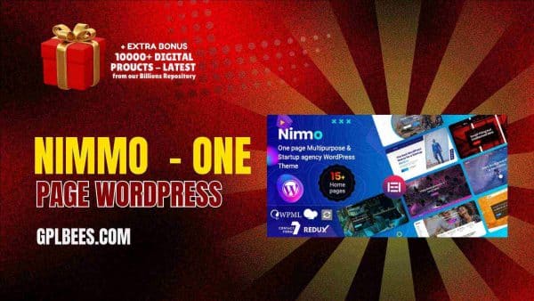 Nimmo  - One Page Wordpress At Best Price - Gpl Bees