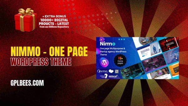 Nimmo – One Page Wordpress Theme At Best Price - Gpl Bees