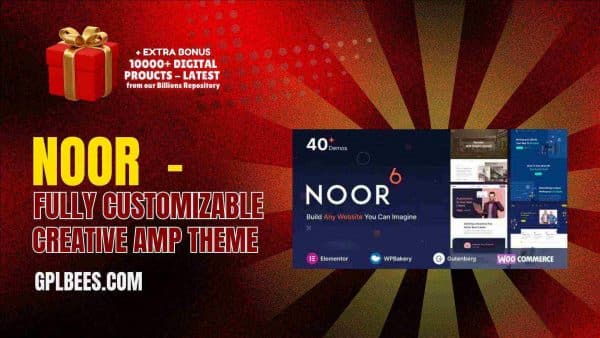 Noor  - Fully Customizable Creative Amp Theme At Best Price - Gpl Bees
