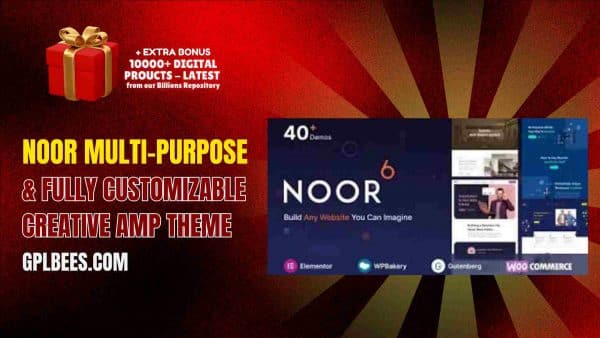 Noor | Multi-Purpose &Amp; Fully Customizable Creative Amp Theme At Best Price - Gpl Bees