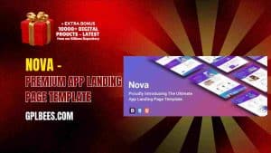 Nova – Premium App Landing Page Template - Buy GPL Landing Page Wordpress Themes at Best Price