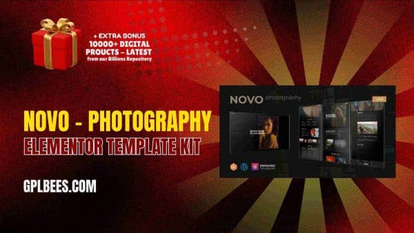 Novo – Photography Elementor Template Kit At Best Price - Gpl Bees