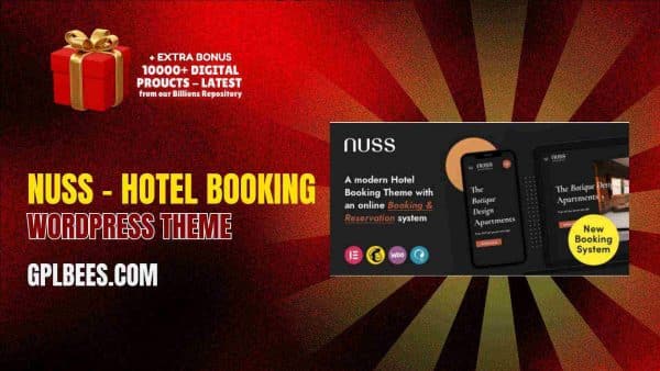 Nuss – Hotel Booking Wordpress Theme At Best Price - Gpl Bees