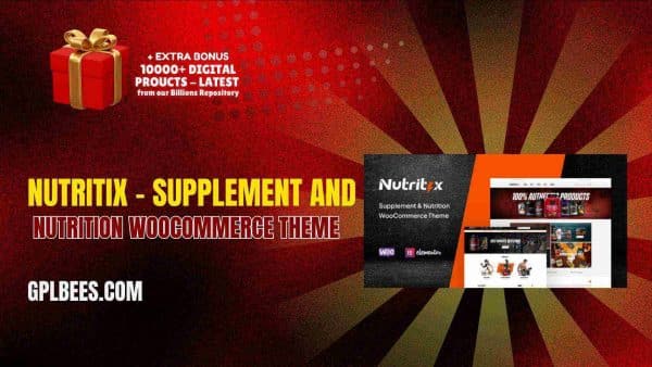 Nutritix – Supplement And Nutrition Woocommerce Theme At Best Price - Gpl Bees