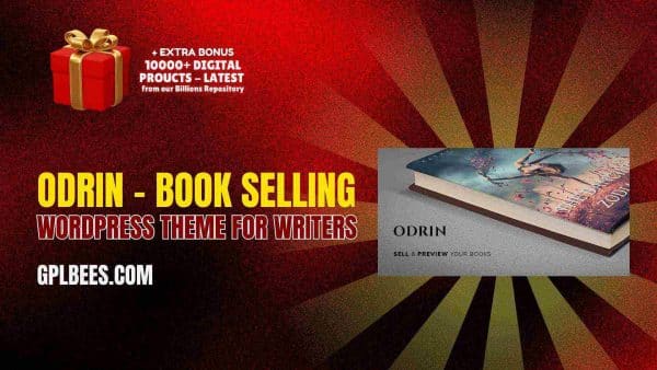 Odrin – Book Selling Wordpress Theme For Writers At Best Price - Gpl Bees