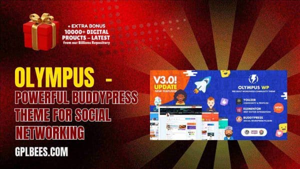 Olympus  - Powerful Buddypress Theme For Social Networking At Best Price - Gpl Bees