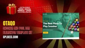 Otaqo – Snooker and Pool Bar Elementor Template Kit - Buy GPL 152 at Best Price