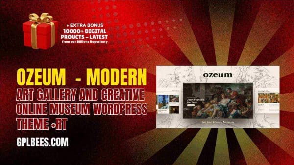 Ozeum  - Modern Art Gallery And Creative Online Museum Wordpress Theme +Rt At Best Price - Gpl Bees