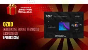Ozod – Dark Digital Agency Elementor Template Kit - Buy GPL 153 at Best Price