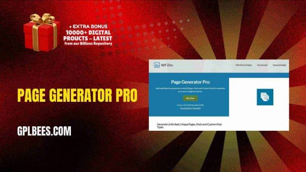 Page Generator Pro At Best Price - Gpl Bees