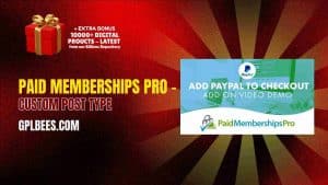 Paid Memberships Pro – Custom Post Type - Buy GPL 2 at Best Price