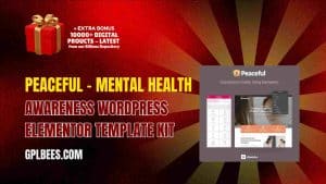 Peaceful – Mental Health Awareness WordPress Elementor Template Kit - Buy GPL 157 at Best Price