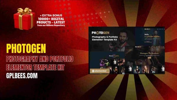 Photogen – Photography And Portfolio Elementor Template Kit At Best Price - Gpl Bees