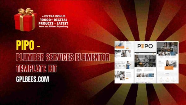 Pipo – Plumber Services Elementor Template Kit At Best Price - Gpl Bees