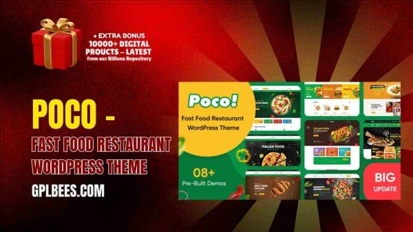 Poco – Fast Food Restaurant Wordpress Theme At Best Price - Gpl Bees