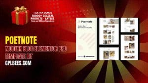 PoetNote – Modern Blog Elementor Pro Template Kit - Buy GPL 162 at Best Price