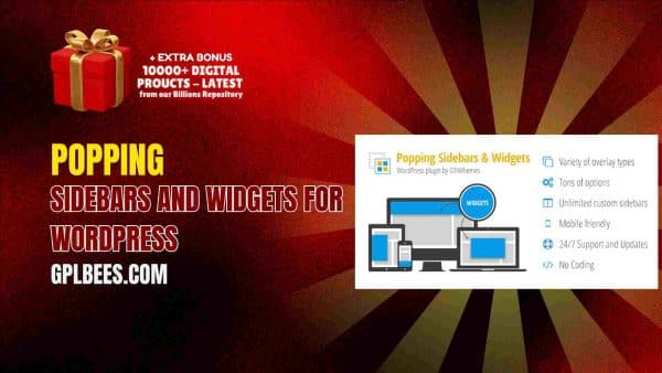 Popping Sidebars And Widgets For Wordpress At Best Price - Gpl Bees