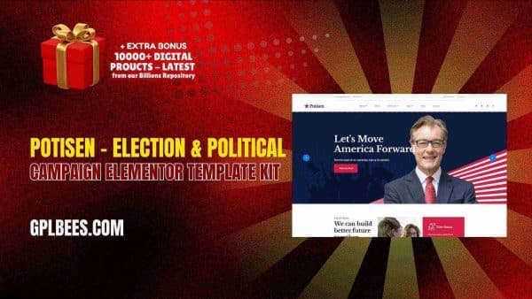 Potisen – Election &Amp; Political Campaign Elementor Template Kit At Best Price - Gpl Bees