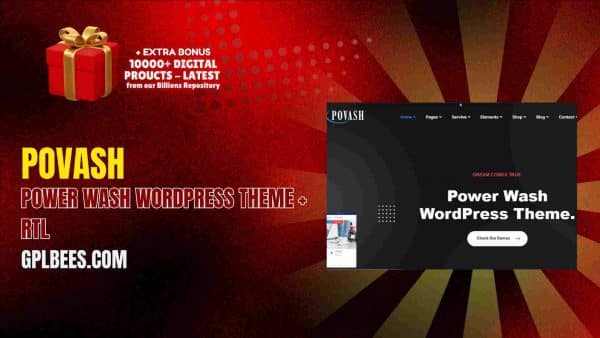 Povash | Power Wash Wordpress Theme + Rtl At Best Price - Gpl Bees