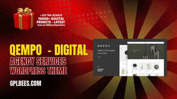 Qempo  - Digital Agency Services Wordpress Theme At Best Price - Gpl Bees