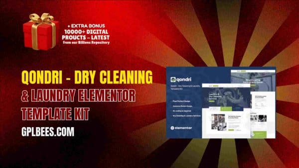Qondri – Dry Cleaning &Amp; Laundry Elementor Template Kit At Best Price - Gpl Bees