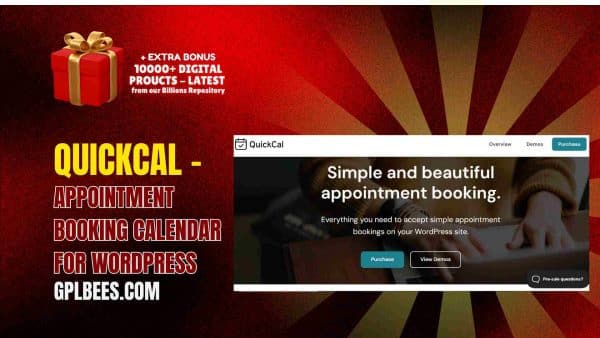 Quickcal – Appointment Booking Calendar For Wordpress At Best Price - Gpl Bees