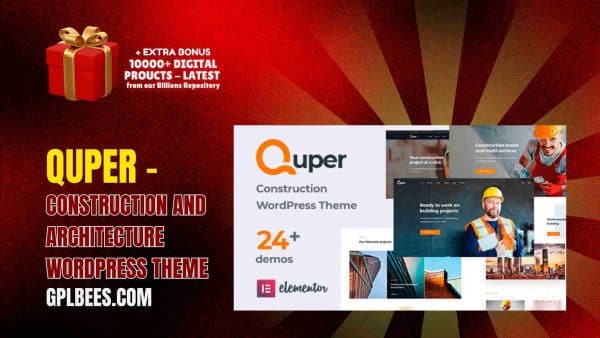 Quper | Construction And Architecture Wordpress Theme At Best Price - Gpl Bees