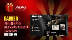 Rabber – Barbershop and Hairdresser Elementor Template Kit - Buy GPL 168 at Best Price